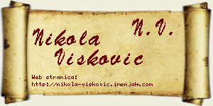 Nikola Višković vizit kartica
